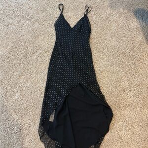 Mango Black and White High Low Dress